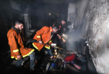 اندلع حريق في مخيم جباليا في قطاع غزة وكان كبيراً لدرجة أنه أودى بحياة 21 شخص مع إصابة العديدن. وقد كان من بين الوفيات 7 أطفال.